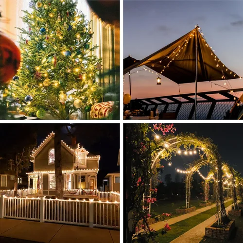 Vista 7 de Paquete de 25 bombillas LED C9 de repuesto para Navidad, bombillas LED C9 inastillables de 0.6 W para tira de luces de Navidad, base intermedia E17