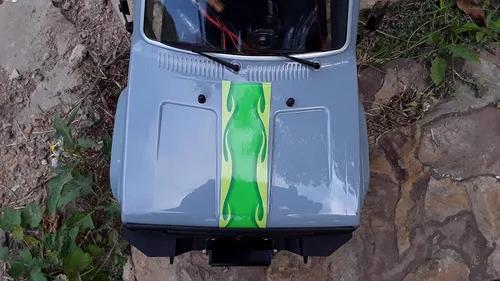 Vista 4 de Juego de calcomanías de cuerpo para Element RC Enduro Sendero Escala 1/10 Radio Controlado Rock Crawler (Drop Down Flames (Verde))