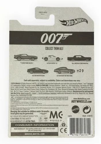 Vista 2 de Hot Wheels, 2015 James Bond 007, Goldfinger '64 Lincoln Continental Negro 3/5