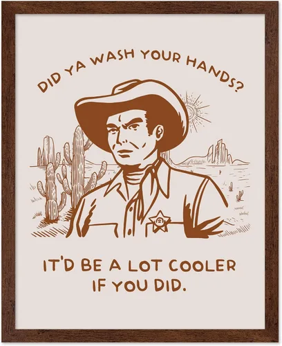 Vista 31 de Poster Master Póster de You've Yeed Your Last Haw - Impresión retro de vaquero marrón - Arte occidental - Arte moderno - Arte del salvaje oeste