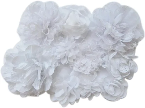 Vista 72 de YYCRAFT Paquete de 30 diademas de flores de gasa de 2 pulgadas, color rosa bebé