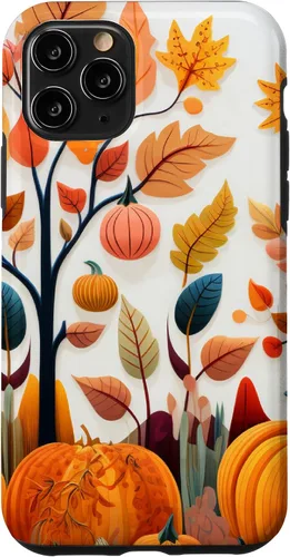 Vista 29 de Fall Leaves Autumn Pumpkin Theme Autumn Color Yellow Case for iPhone 17
