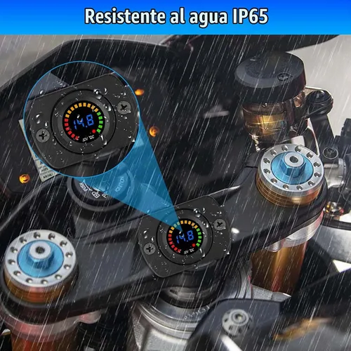 Vista 4 de Linkstyle Medidor de Batería de 12 V, Voltímetro Impermeable de 12 V, Medidor de Voltaje de Pantalla Digital para Marina, Auto, Motocicleta