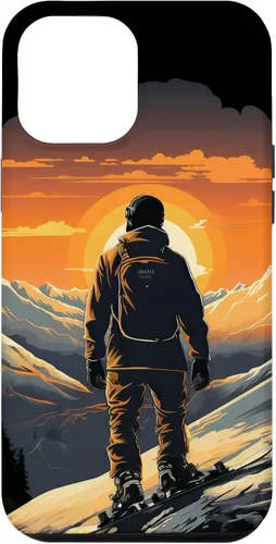 Vista 26 de Snowboarding Snowboard Snowboarder Mountain Sunset Case for iPhone 17