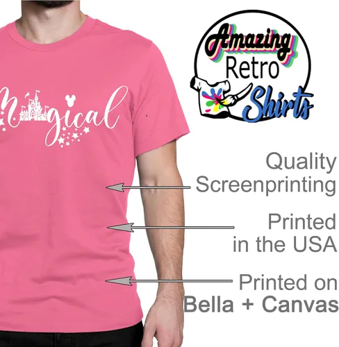 Vista 5 de Camiseta mágica de parque temático para vacaciones familiares, camiseta unisex de Disneyworld para adultos
