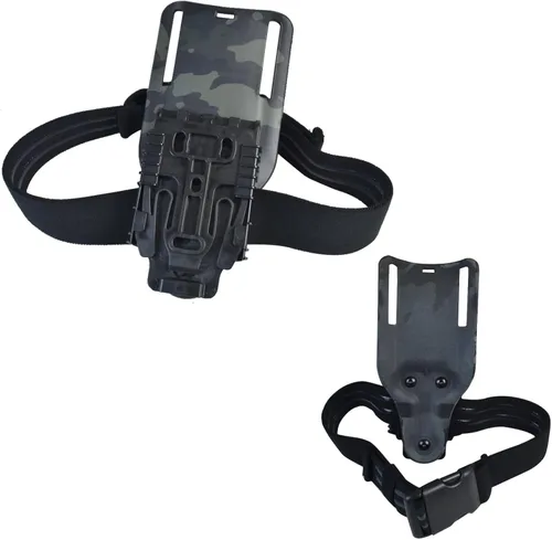 Vista 3 de Adaptador de bucle de cinturón de paseo medio con soporte receptor de servicio y correa táctica para piernas cinturón de muslo para fundas