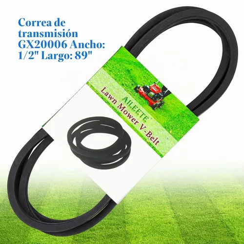 Vista 2 de GX20006 UC30568 Correa de transmisión 1/2 "x 89" para John Deere D110, D120, D125, D130, D140, D155, D160, D170, L110, L111, L118, L120, L130