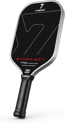 Vista 9 de USAPA Approved 6-Layer Construction T700 Carbon Fiber Pickleball Paddle, 16mm Thermoformed Pickleball Racket with High Spin & Extended Grip