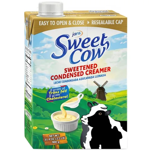 Vista 10 de Jans Sweet Cow (paquete de 1, leche rellena evaporada, 12 onzas) Leche concentrada estable para hornear, cocinar, café, té y postres, crema