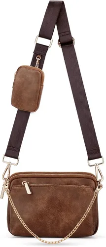 Vista 4 de UTO Small Crossbody Bags for Women 3 in 1 Trendy Belt Purse Fashion Designer Mini Cute Sling Fanny Chest Pack