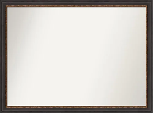 Vista 272 de Amanti Art Espejo de baño negro para sobre el fregadero, 23 x 23 pulgadas, espejo cuadrado negro Ashton, marco de madera tradicional mediano, se