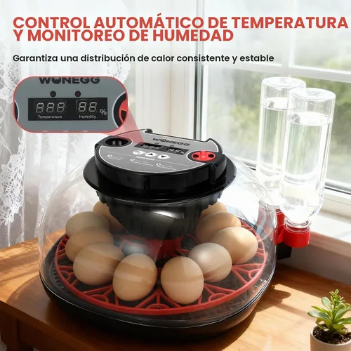Vista 5 de Gen II - Incubadora automática de 12 huevos, humedad de dos etapas con recarga automática y control de temperatura estable, giro automático