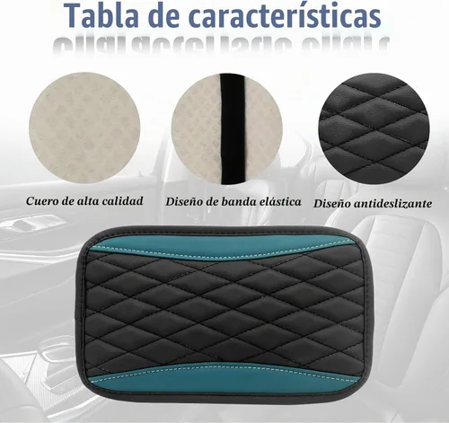 Vista 4 de Funda universal de cuero impermeable para consola central de automóvil, protector de caja de asiento para reposabrazos, accesorios de decoración