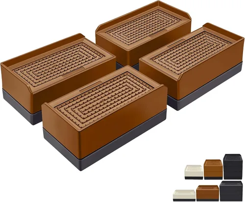 Vista 19 de ANNKUT Elevadores de Cama de 1.5 pulgadas, Bloques Elevadores Cuadrados Ajustables para Cama, Sofá, Mesa y Elevación de Sofá, Soporte de Trabajo