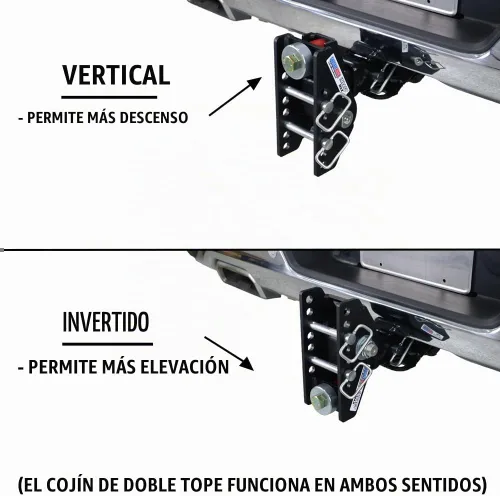 Vista 4 de Shocker Impact Max Cushion Hitch y bola combinada, elevación de 4" a caída de 4", se adapta a enganche de 2-1/2", negro, combo con bolas de 2