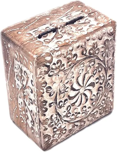 Vista 4 de Organizador de joyas antiguas de madera de mango Joyero de madera de mango para mujer, solución de almacenamiento decorativa con diseño elegante