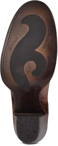 Vista 6 de Cuadra Botas vaqueras de moda para mujer, color dorado, cuero de vacuno, hechas a mano, tallas de 6 a 9.5, Marrón