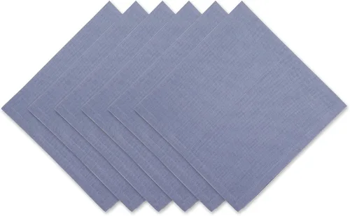 Vista 25 de DII - Juego de servilletas de colección sólida, 20x20 pulgadas, Azul ancla, 6