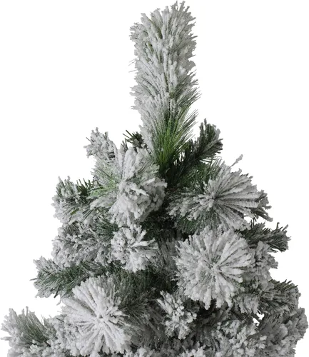 Vista 5 de Árbol de Navidad artificial de abeto Somerset flocado de 7.5 pies, sin iluminación