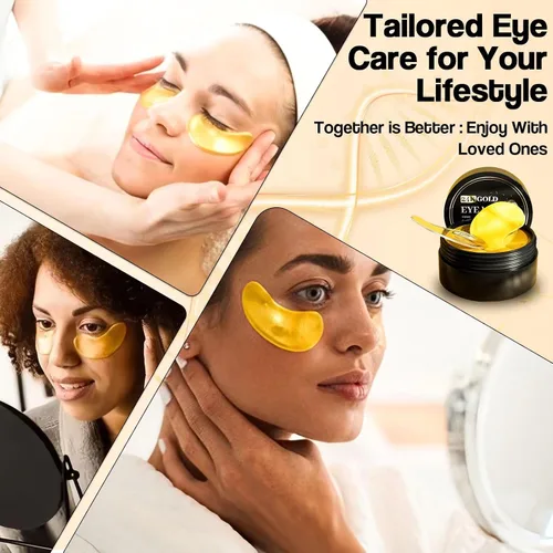 Vista 8 de Parches para debajo de los ojos para mujeres (30 pares) – Parches para ojos hinchados y ojeras – Cuidado de la piel con parches de colágeno