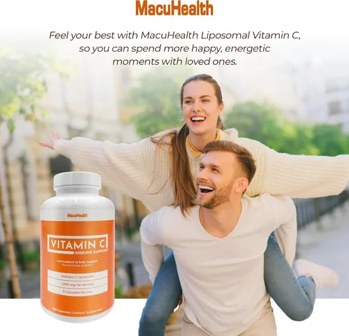 Vista 6 de MacuHealth Vitamina C liposomal de 1000 mg por porción, vitamina de alta biodisponibilidad con antioxidantes solubles en grasa y absorción mejorada