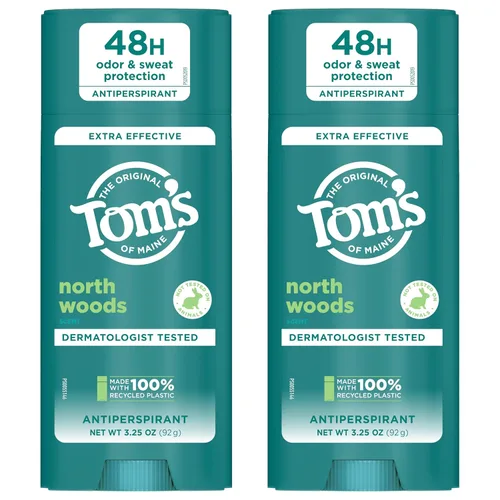 Vista 8 de Tom’s of Maine North Woods - Desodorante antitranspirante para hombres y mujeres, 48 horas de protección contra el olor y el sudor, aroma a pachulí