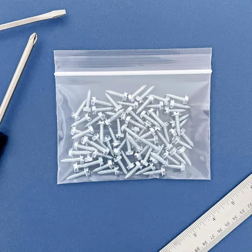 Vista 3 de Plymor 6 x 4 pulgadas (caja de 1,000), bolsas de plástico con cierre de cremallera resistente de 4 mil