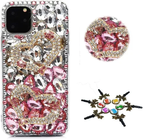 Vista 17 de Sparkle - Funda para teléfono compatible con iPhone 11, elegante, hecha a mano en 3D, con diseño de diamantes de imitación, diseño de diamantes