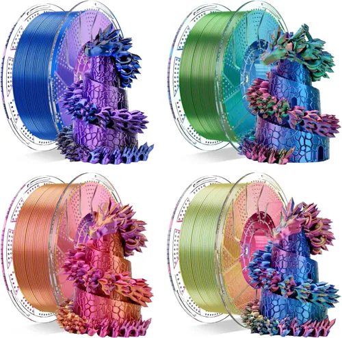 Vista 24 de Conjure PETG Rainbow - Filamento para impresora 3D, 2.2 libras Arco iris-2.2 lbs