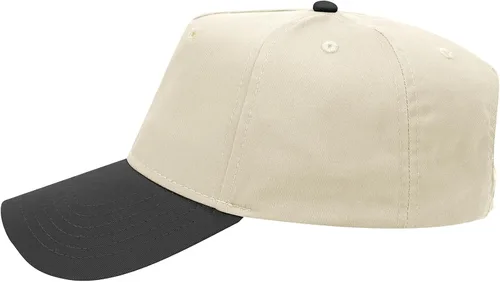 Vista 2 de OTTO Gorra de béisbol de perfil medio con 5 paneles OTTO 31-069 Negro y natural.