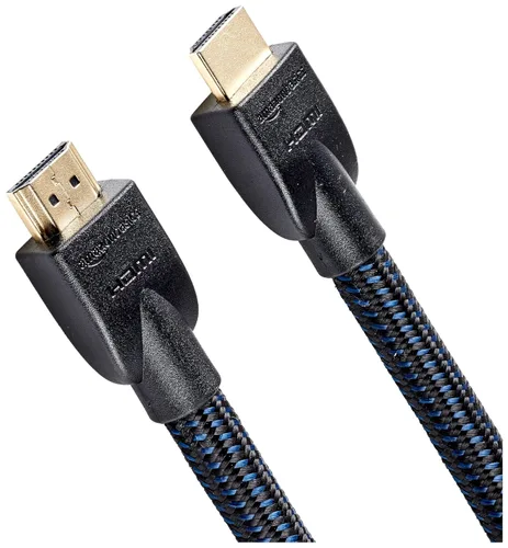 Vista 9 de Amazon Basics Cable HDMI de 6 pies, cable HDMI 2.0 4K (18 Gbps), trenzado de nailon, 4K @60Hz, 2160p, 48 bits, compatible con TV/PS5/Xbox/Roku, Negro