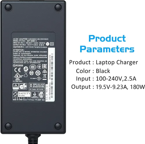 Vista 4 de Cargador de CA de 180 W para Dell G7 G5 G3 15 17 7500 7588 7590 7700 7790 5587 FA180PM111 DA180PM111 HA180PM180 Fuente de alimentación del adaptador