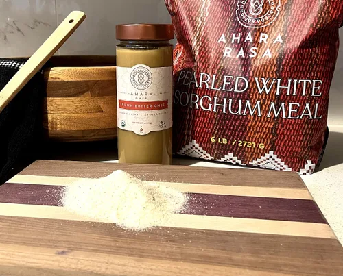 Vista 3 de Harina de sorgo blanco perlado de 6 libras – Comida Jowar de grano entero sin gluten con sabor suave a nuez para hornear, cocinar y espesar