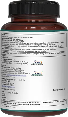 Vista 6 de Pure Nutrition Vegano Omega 3-5-6-7-9 120 cápsulas blandas 600 mg por porción de 2 cápsulas blandas Suplemento multiOmega para la salud