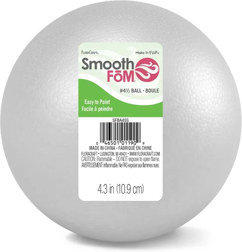 Vista 7 de FloraCraft SmoothFōM - Bola de 16 piezas, 0.8 pulgadas, color blanco