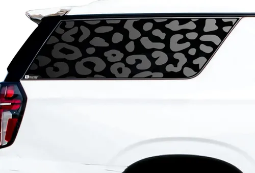 Vista 8 de Bogar Tech Designs Calcomanías de vinilo precortadas con estampado de mariposa de un cuarto de ventana, compatibles con Chevy Suburban y GMC Yukon
