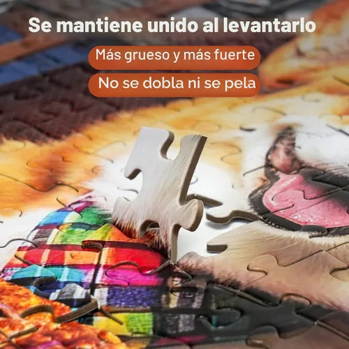 Vista 4 de BenBen - Rompecabezas para adultos de 1000 piezas, cena de perros, espalda estampada