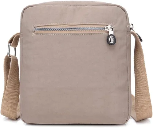 Vista 4 de KARRESLY Bolso de hombro de nylon impermeable con cierre, bolso bandolera, bolso de mano, casual, para mujer