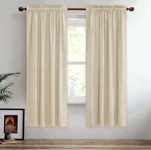 Vista 69 de StangH Cortinas de terciopelo rojo de 42 x 84 pulgadas de lujo, con aislamiento térmico, divisores de habitación, decoración navideña del hogar