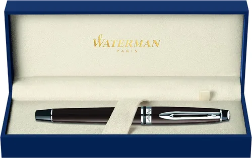 Vista 13 de Pluma estilográfica profesional de acero inoxidable con detalles dorados WATERMAN, Negro
