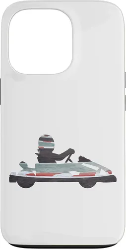 Vista 10 de Funda para iPhone 16 Go Kart Racing Race Track
