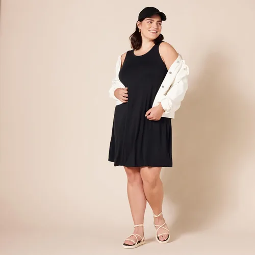 Vista 7 de Tienda Essentials - Vestido con vuelo y sin mangas para mujer (disponible en tallas extragrandes)