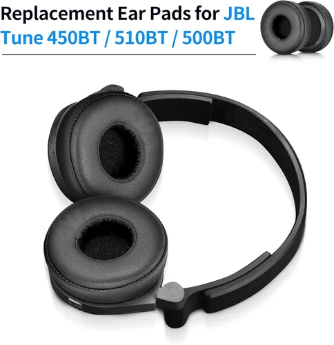 Vista 2 de Almohadillas de repuesto para Sony MDR-ZX100/ZX110/ZX220BT/ZX300/ZX310/ZX330 para JBL Tune 450BT/510BT/500BT /E40BT / UA Sport Wireless (negro)