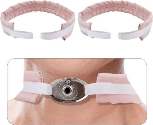 Vista 7 de 2 soportes para tubo de traqueotomía, soporte de tubo ajustable para suministros de traqueotomía, cinta de seguridad de intubación de traqueotomía