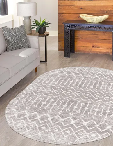 Vista 13 de Unique Loom Bohemian Trellis Collection - Alfombra rectangular de 2 x 3 pies 1 pulgada, color rosa polvoriento/marfil