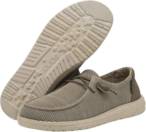 Vista 45 de Hey Dude Wendy Chambray - Zapatos para mujer, mocasines con cordones para mujer, cómodos y ligeros Aurora Blanco 2