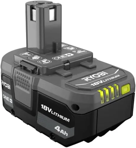 Vista 2 de Ryobi ONE+ Batería de iones de litio de 18 V de 4.0 Ah (paquete de 2) con cargador de iones de litio de 18 V