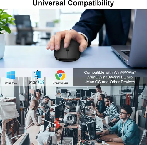 Vista 7 de Computadora portátil PC ratón inalámbrico, ratón inalámbrico para Dell, HP, 2.4 Ghz inalámbrico Ratones Mauser Inalambrico con receptor USB