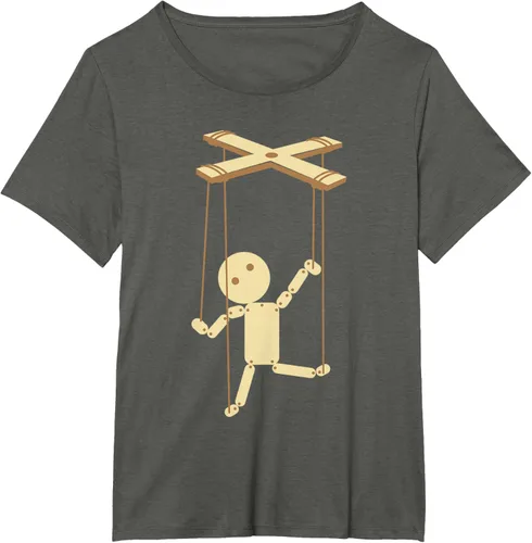 Vista 64 de Puppeteering - Camiseta de marionetas Ventrílocuo de tiriteros, Negro, S