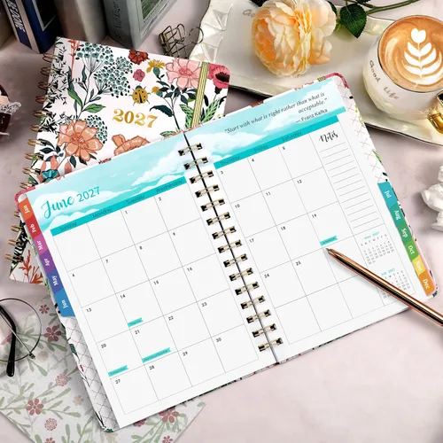 Vista 7 de Agenda 2027 – Agenda semanal y mensual 2027, enero 2027 – diciembre 2027, 6.4 x 8.5 pulgadas con pestañas, tapa dura flexible, papel grueso